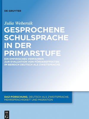 cover image of Gesprochene Schulsprache in der Primarstufe